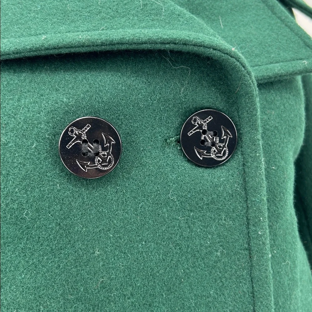 VTG Fidelity Green Wool Peacoat Women XS Military Double Breasted Made USA - Picture 10 of 15
